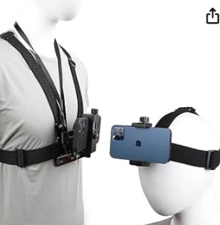 Sports Camera Mobile Phone Chest Strap Headband First Person Perspective Shooting Suit