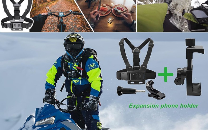 Sports Camera Mobile Phone Chest Strap Headband First Person Perspective Shooting Suit