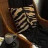Cowhide Cushion 50x50cm Tiger Print
