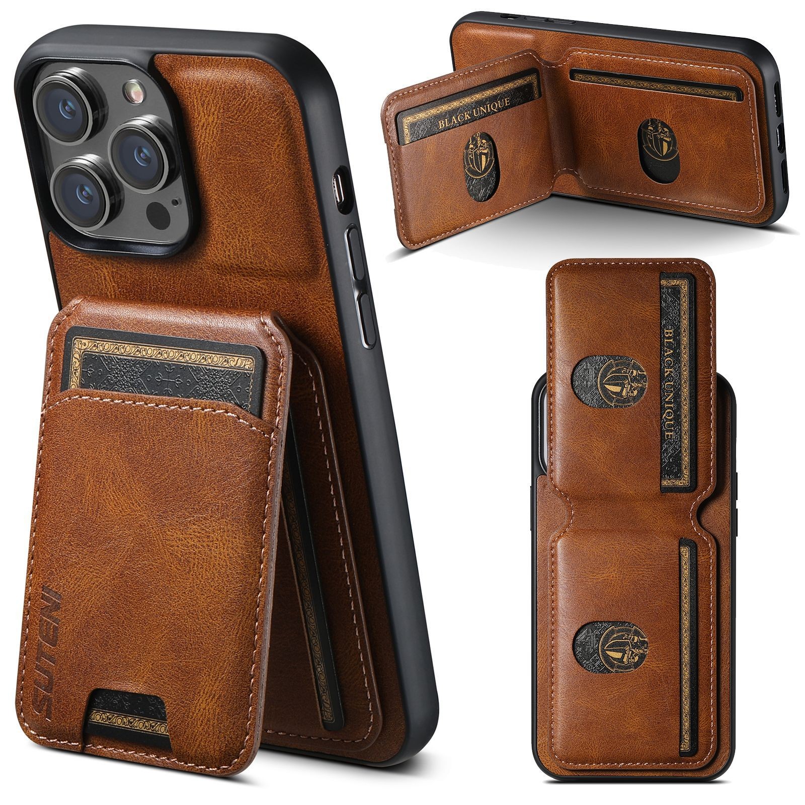 Applicable PU Card Phone Case