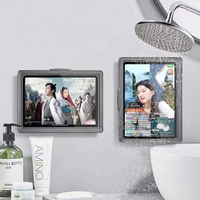 Rotatable Flat Waterproof Box Bathroom Mobile Phone Storage Rack