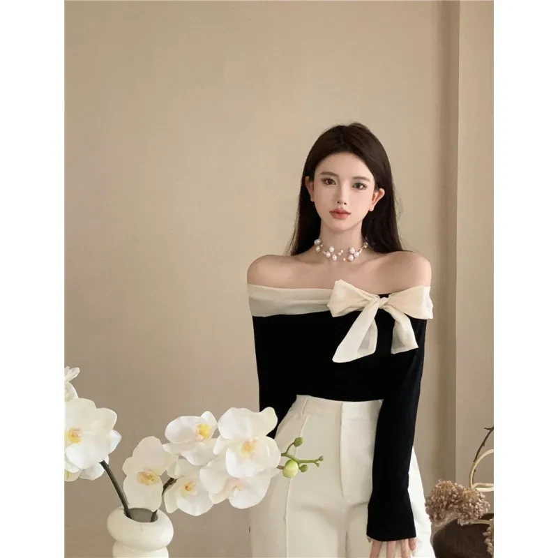 Off The Shoulder Tie Front Top