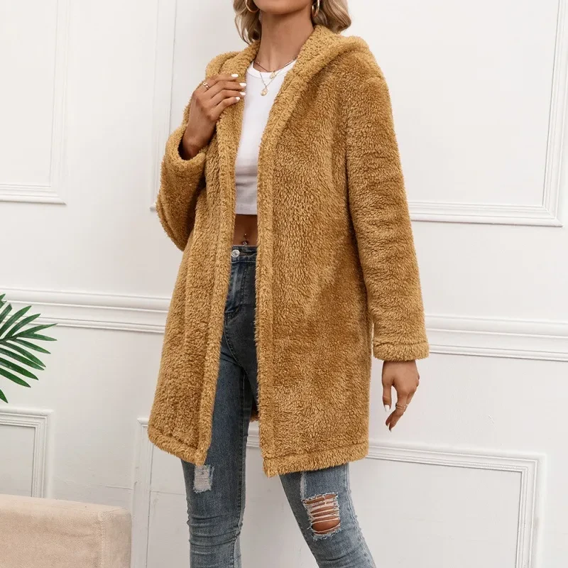 merino wool hooded cardigan