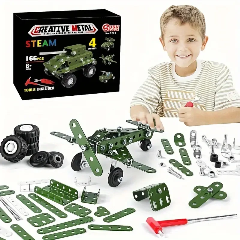 166pcs DIY Military Model Kit