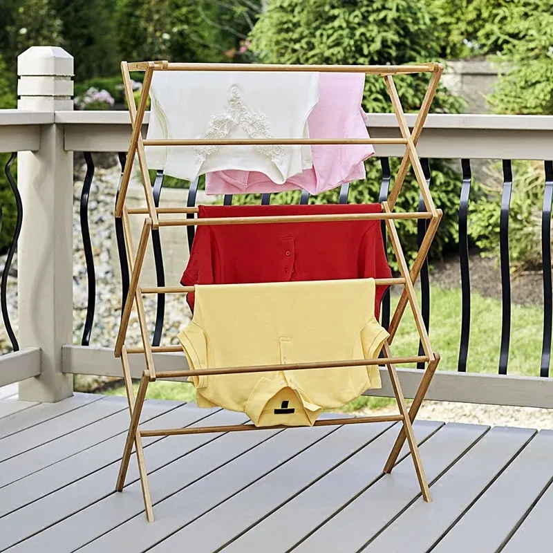 small wooden clothes rack