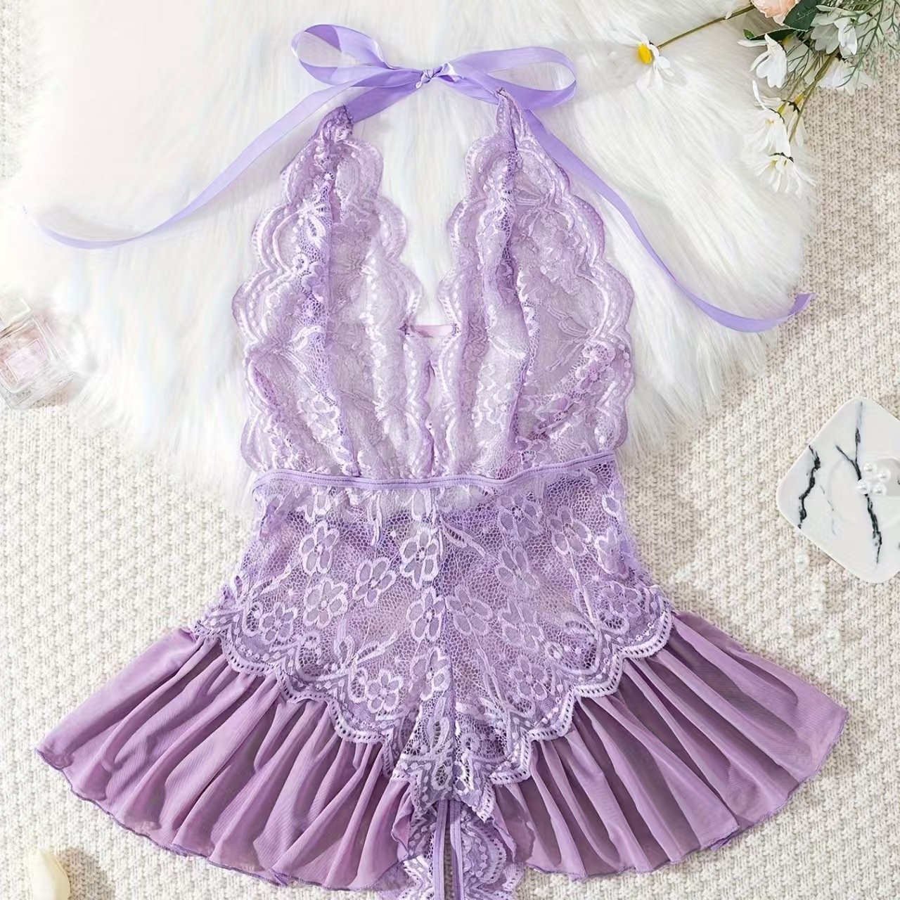Charming Fairy Spaghetti-strap Nightdress Sexy