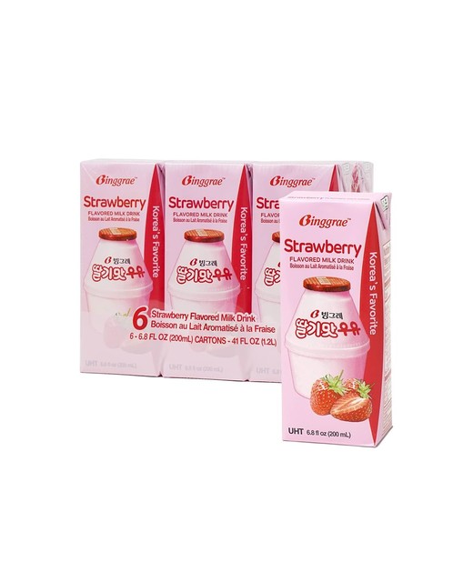 BINGGRAE Binggrae Flavoured Milk Drink Strawberry