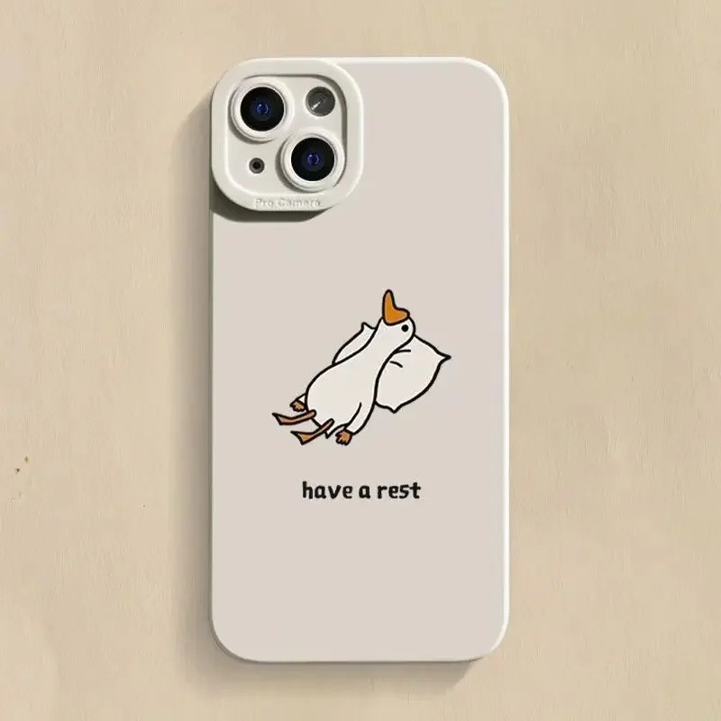 Creative Cute Cartoon Duck Silicone Phone Case