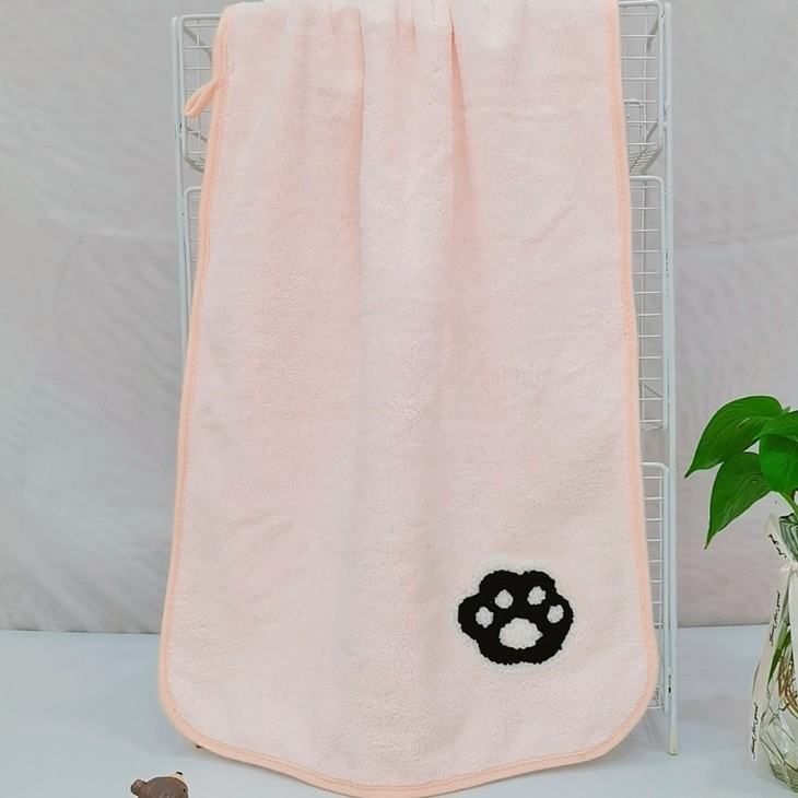 Coral Velvet Panda Embroidery Covers Soft And Absorbent