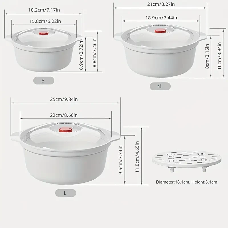 4pcs Microwave Safe Bowl Set