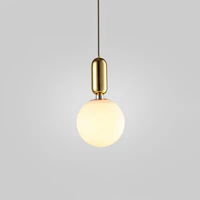 Single Head Glass Ball Chandelier Restaurant