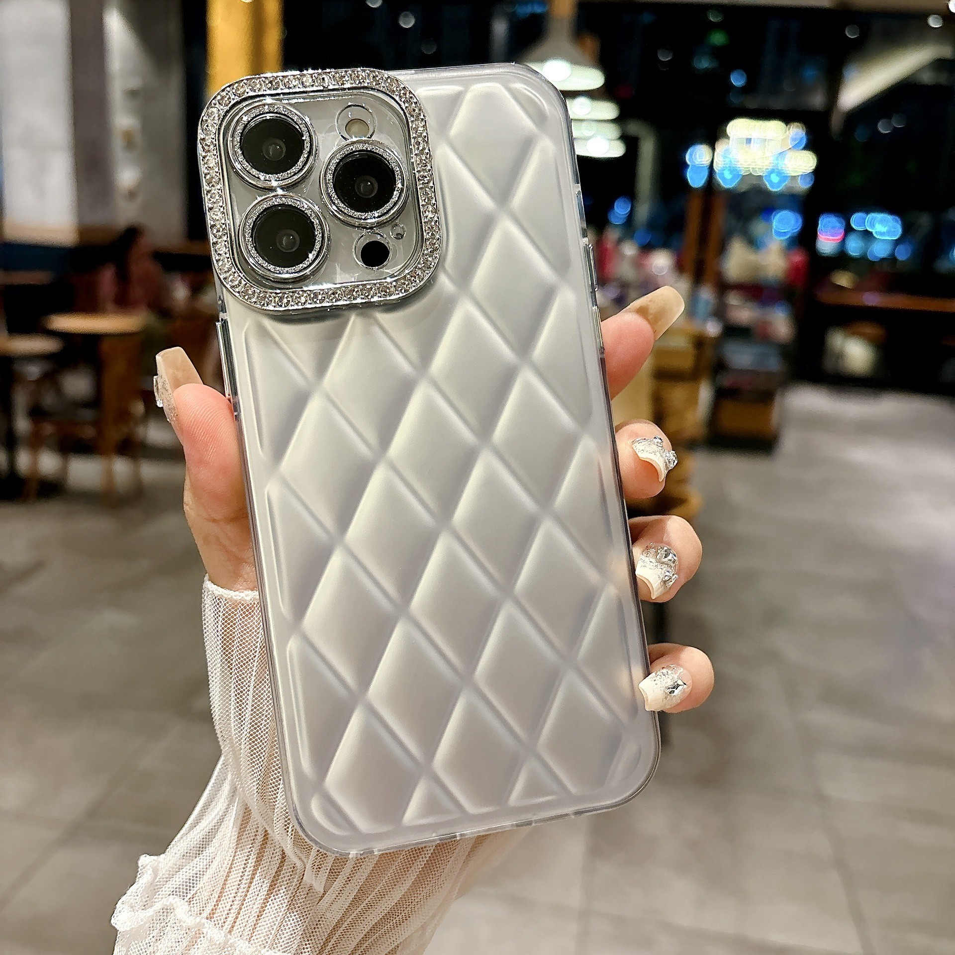 Silver Water Ripple Applicable To 16 Phone Case