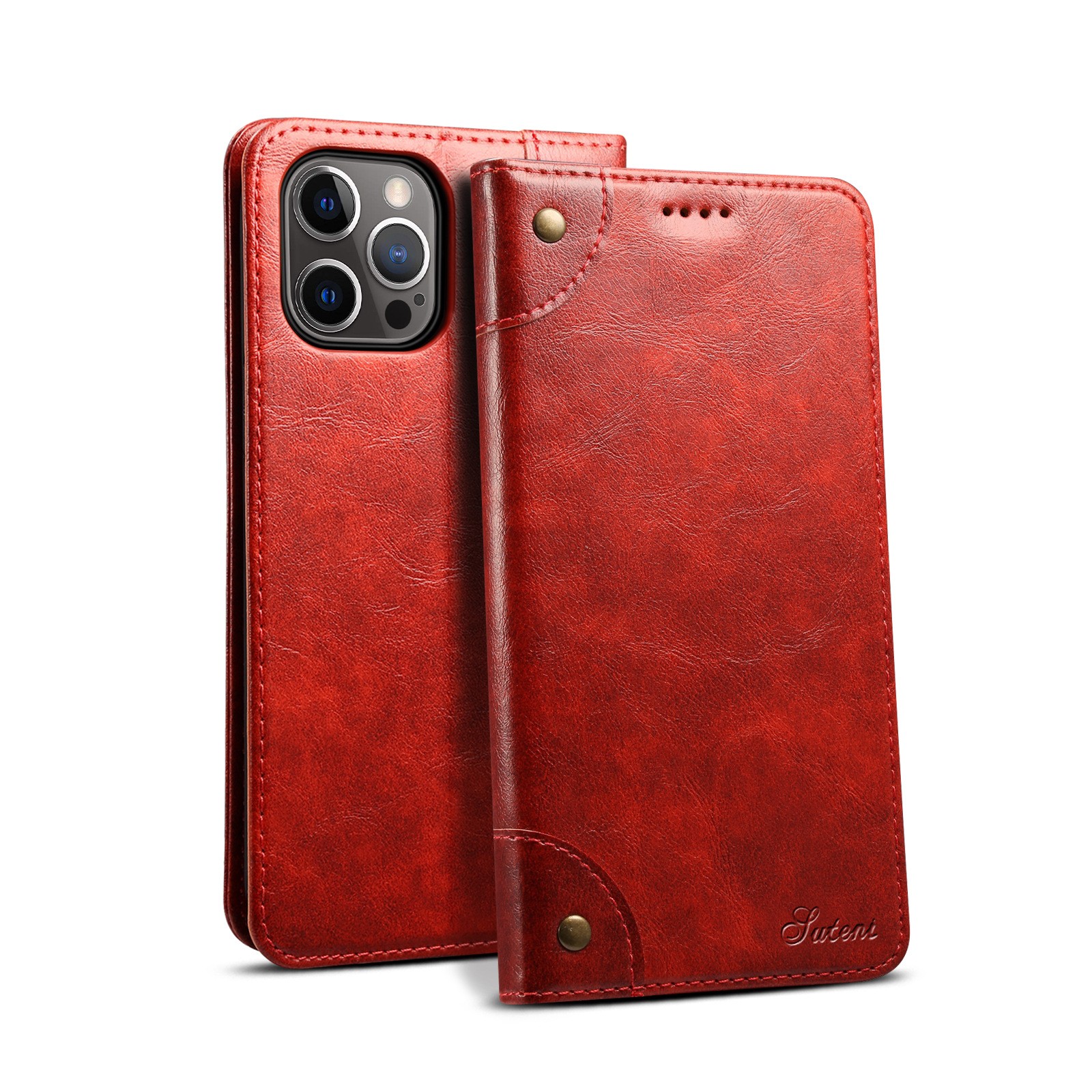 Phone Case Flip Magnetic Card Holster Protective Leather Case
