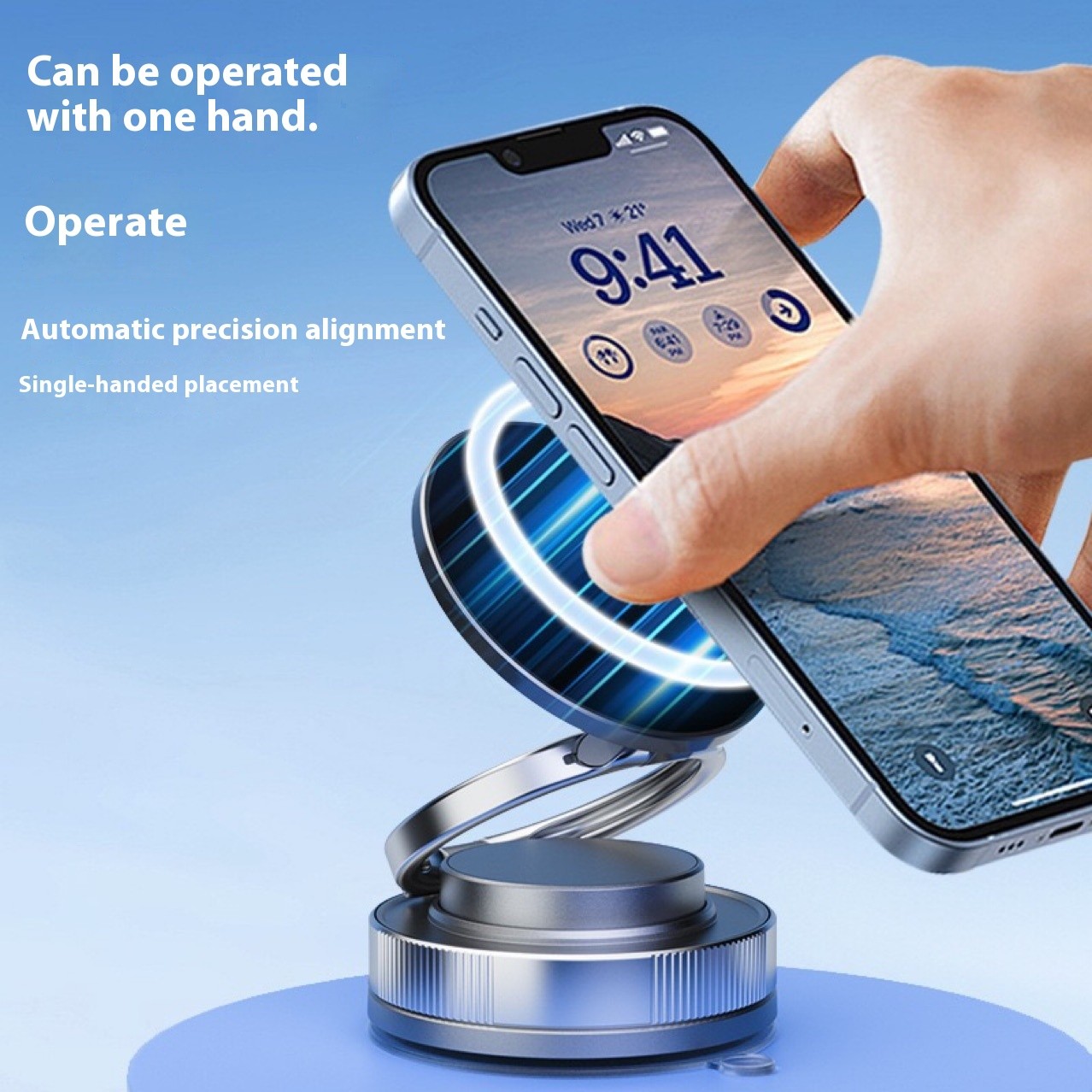 Vacuum Adsorption Magnetic Car Phone Holder