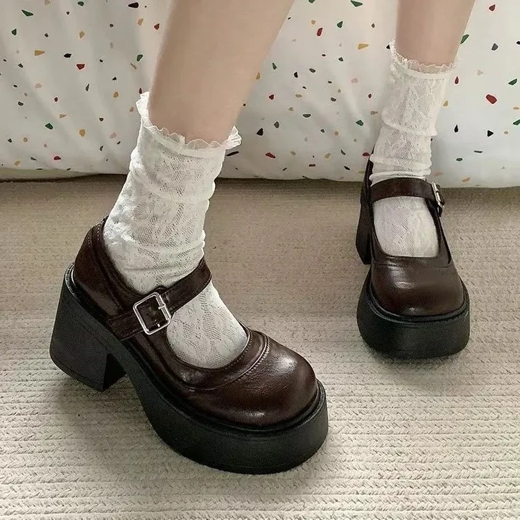Women's Spring Low-cut Platform High Heels