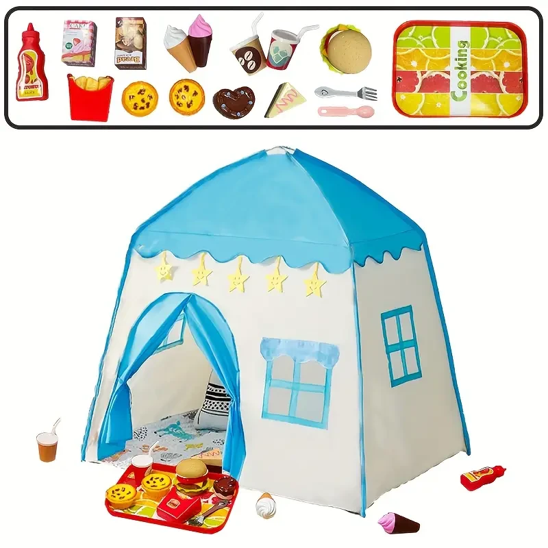 Blue Little Star Princess Tent