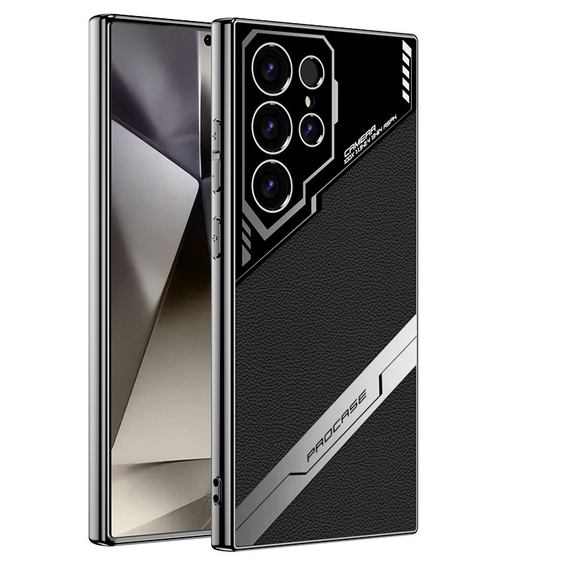 Phone Case S24 Electroplated Esports Leather S23u Creative Protective Case