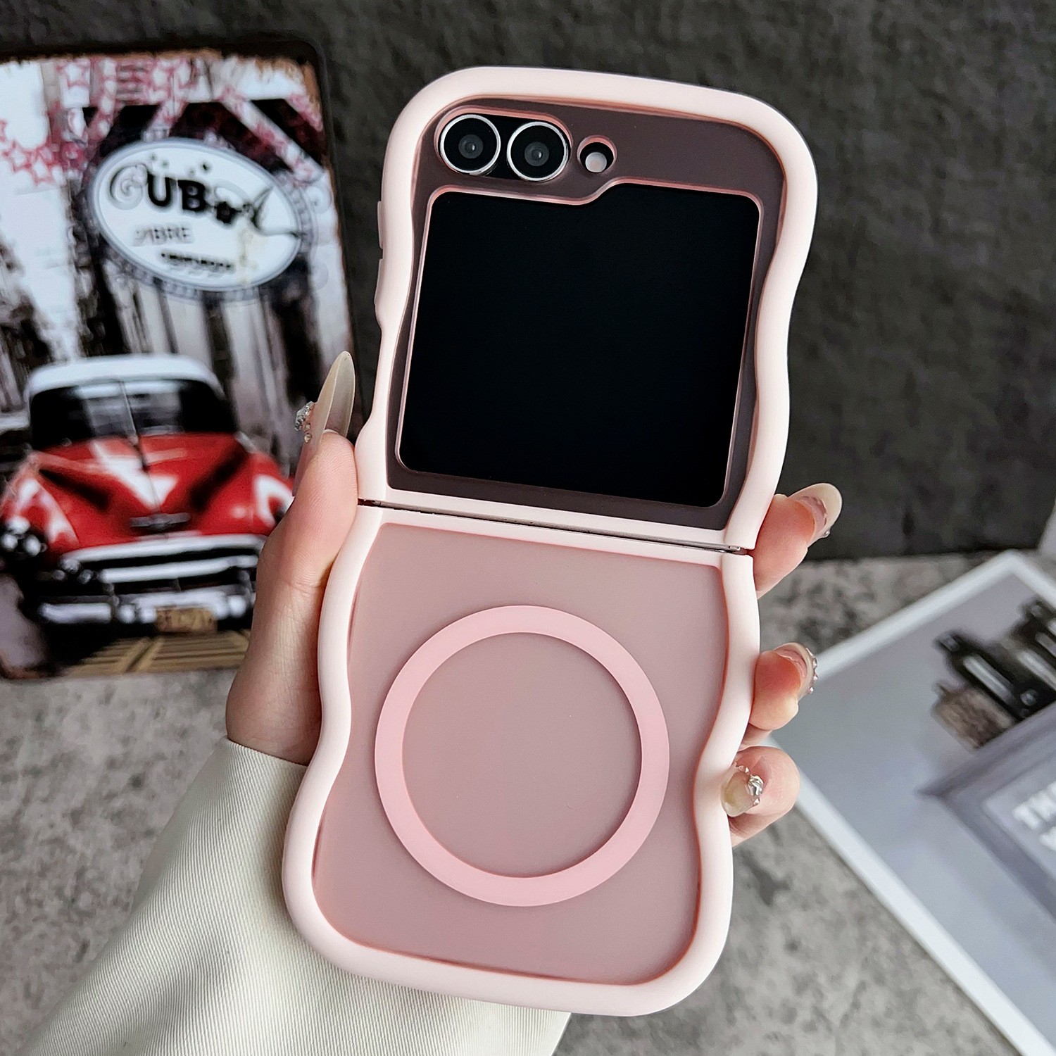 Magnetic Phone Case Foldable Screen Transparent Color All-inclusive Protective Cover