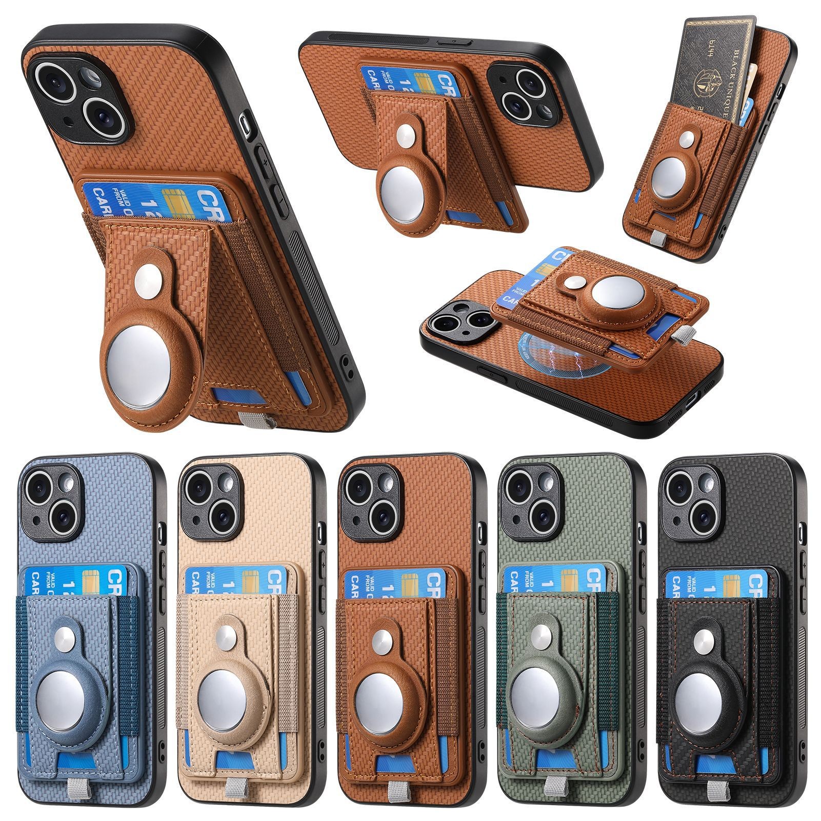 Fashion Storage AirTag Magnetic Phone Case