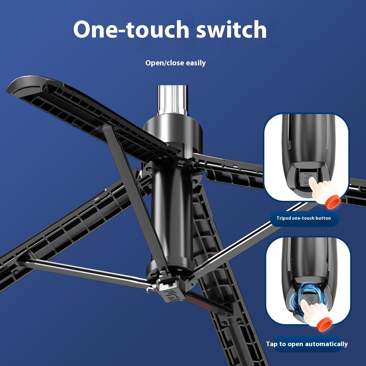 B17 Selfie Stick Bracket Stainless Steel Pipe Four-leg Support