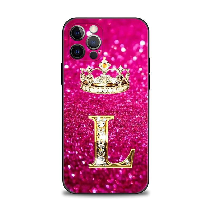 Golden Diamond King Crown Letters Phone Case