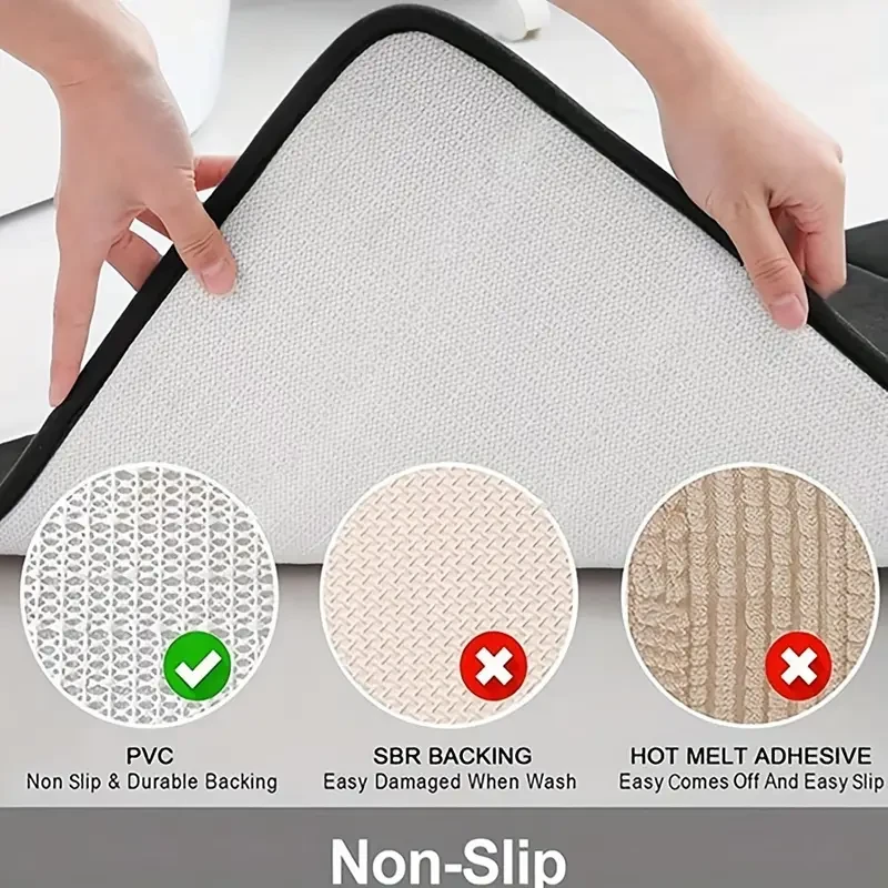 3pcs Bathroom Floor Mat Set
