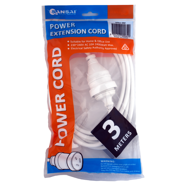 Sansai Power Extension Lead - 3 Meter