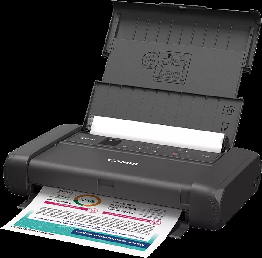 Canon Pixma TR160 Portable Printer includes Battery