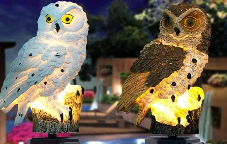 Waterproof Solar Owl Light LED Pathway Light for Lawn, Garden & Outdoor Decor