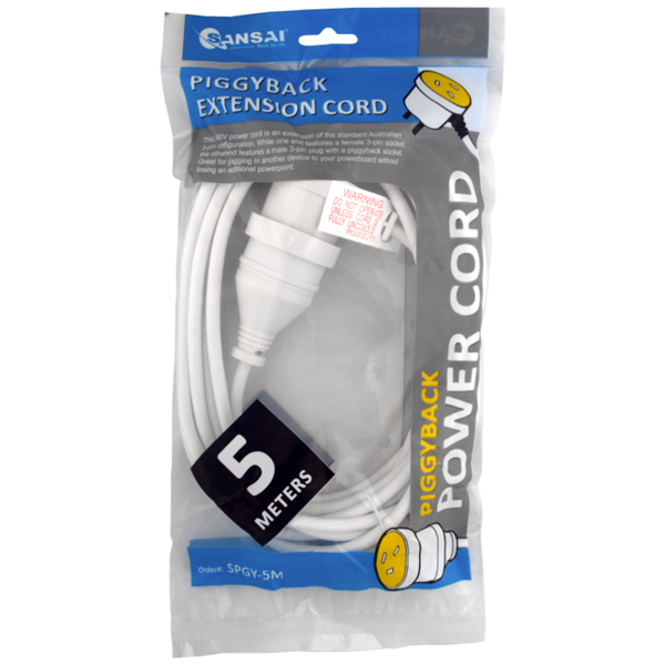 Sansai Piggy Back Extension Cord 5M