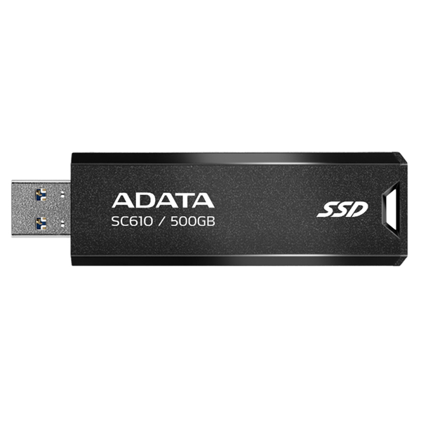 ADATA SC610 Retractable USB3.2 Gen 2 500GB External SSD