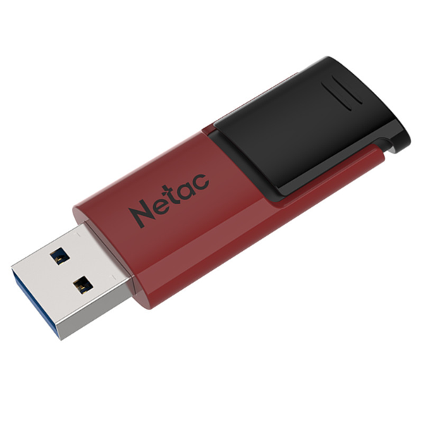 Netac U182 USB3 Flash Drive 64GB UFD Retractable Red/Black