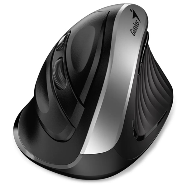 Genius Ergo 8250S Silent Vertical Mouse Silver Grey + Black