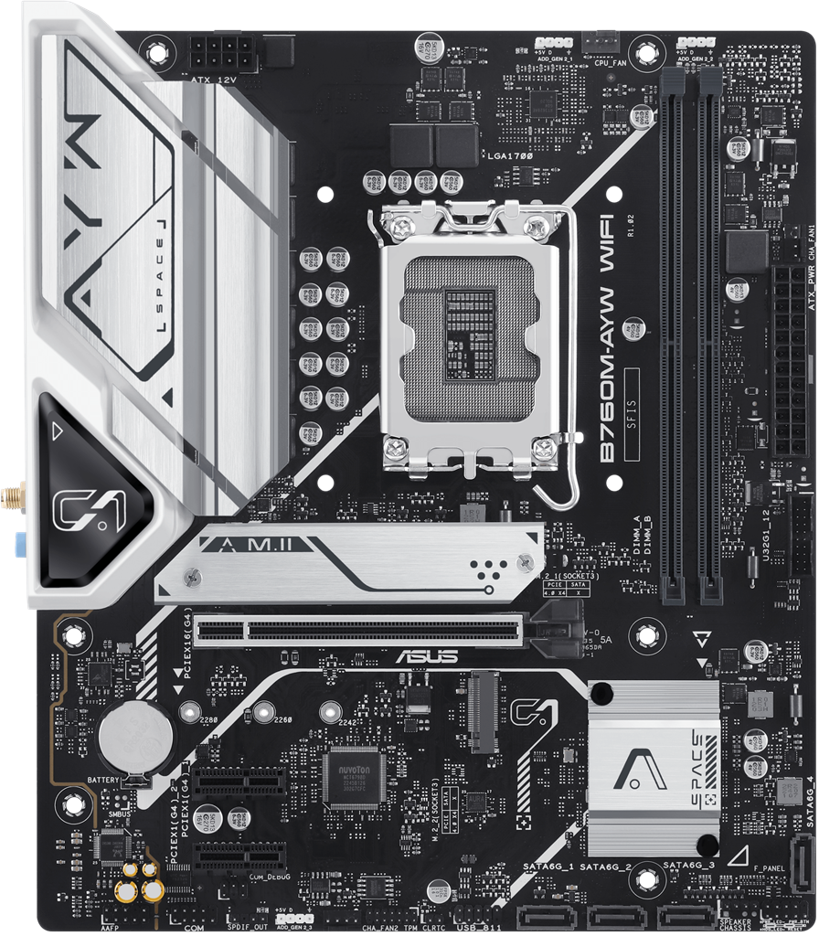 Asus Prime B760M-AYW WIFI DDR5 mATX LGA1700 Motherboard