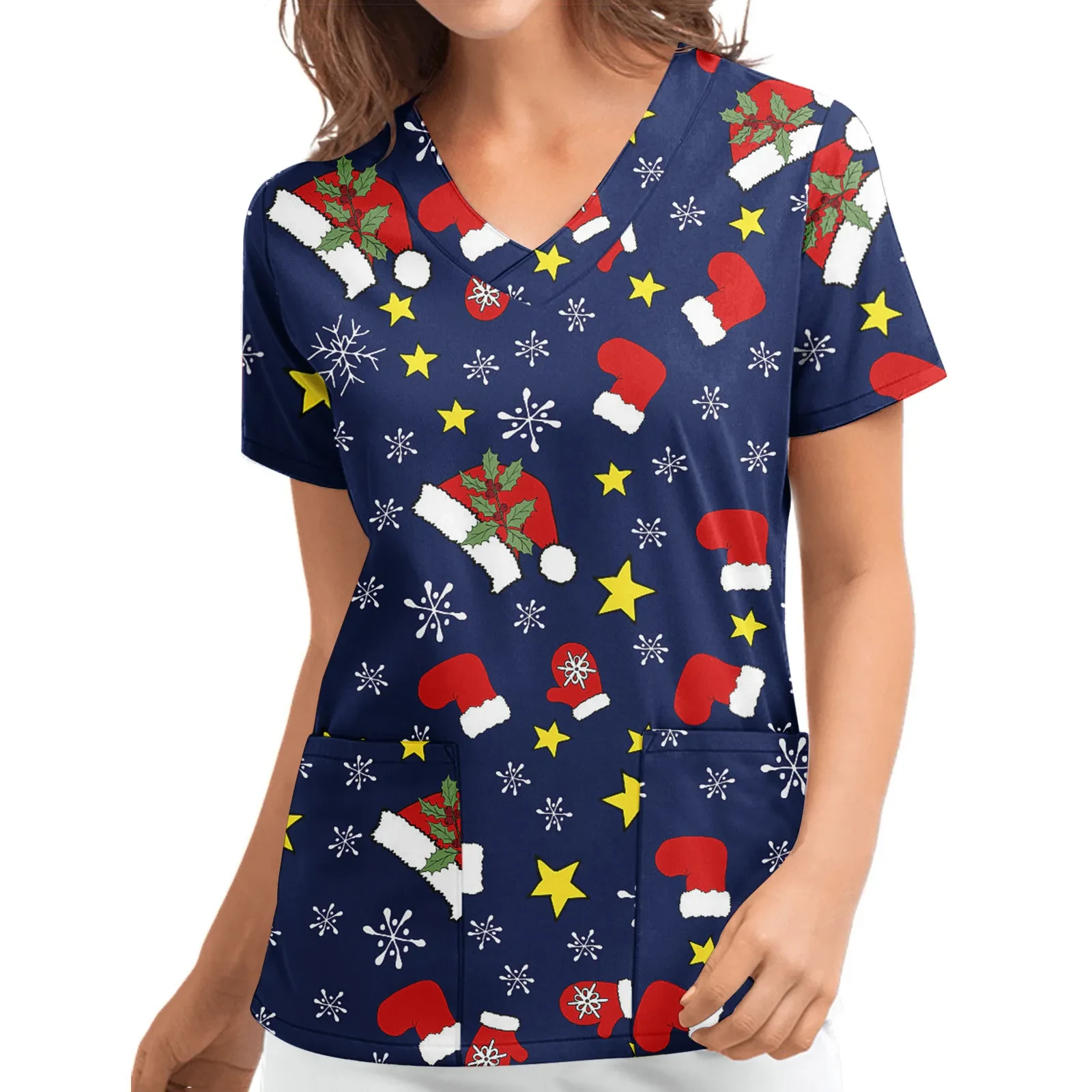 Christmas Scrub Tops