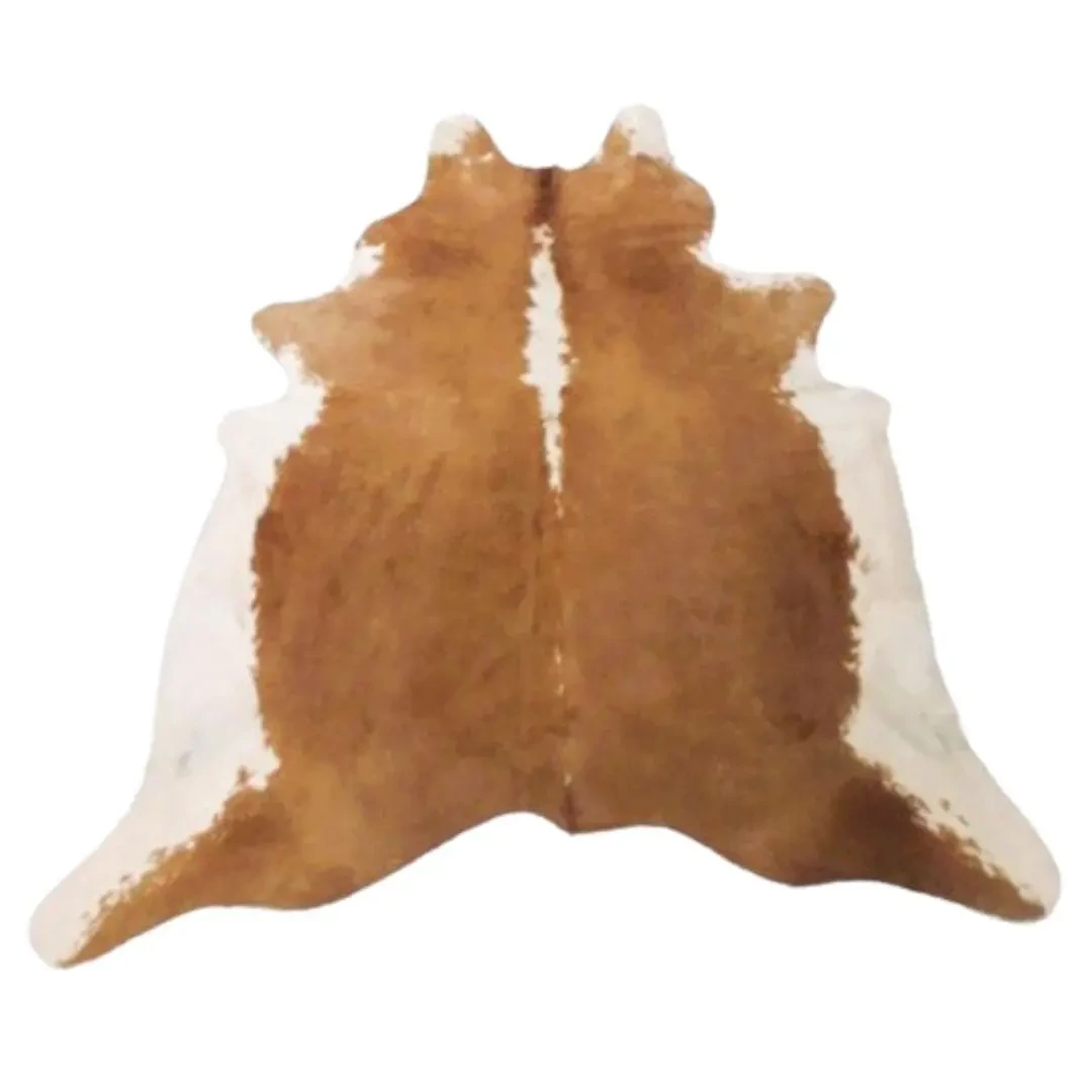 NATURAL COWHIDE RUG BEIGE & WHITE