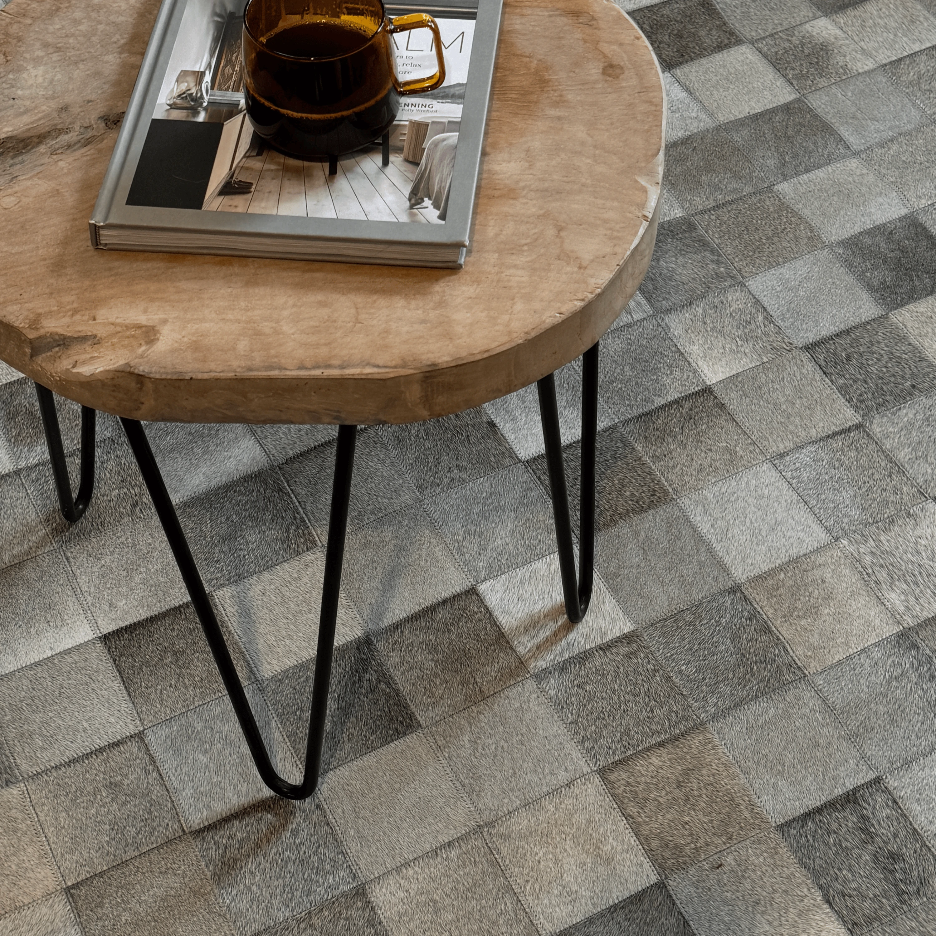 COWHIDE PATCHWORK RUG 3.0X4.0 (10CM)