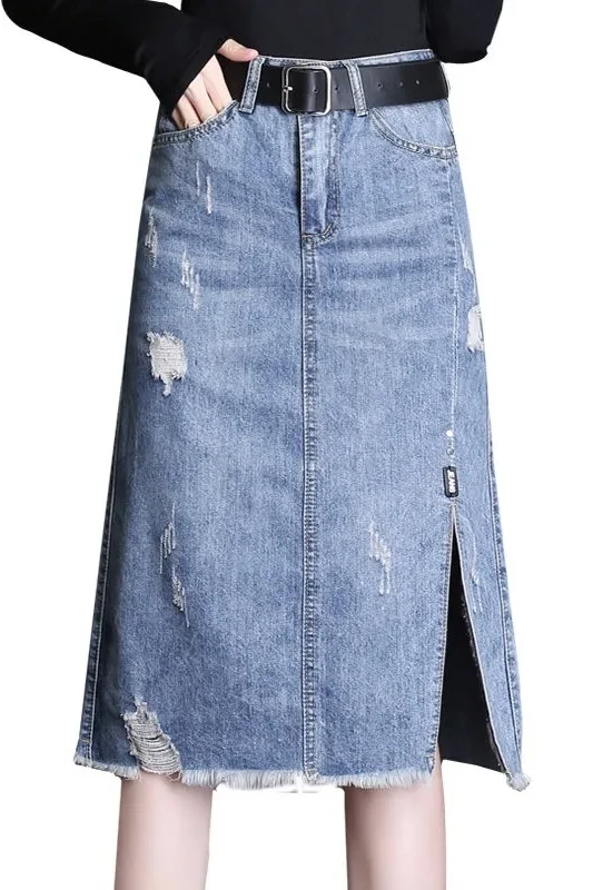 Denim Skirt Plus Size