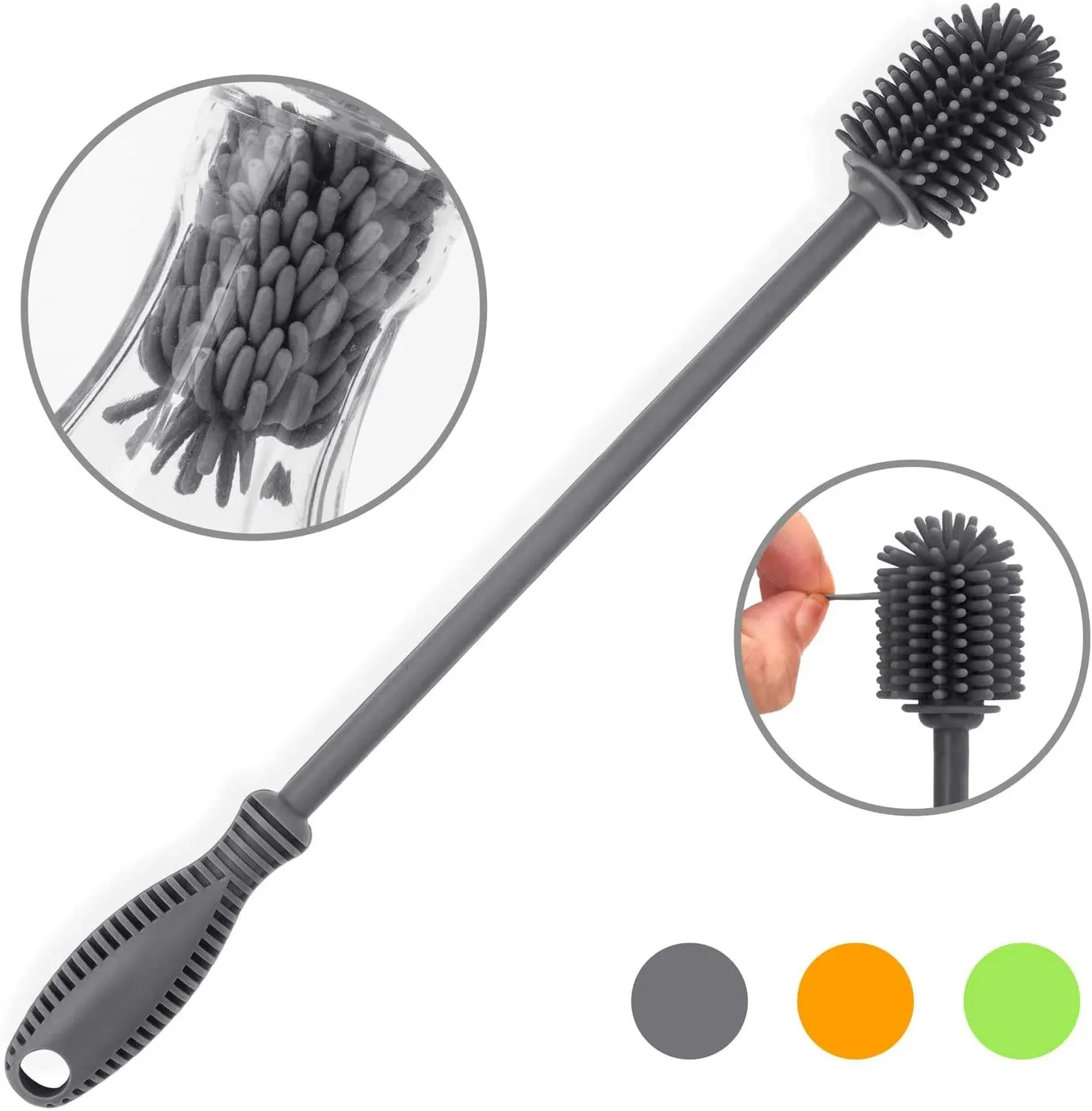 A Long Brush For Cleaning Bottles