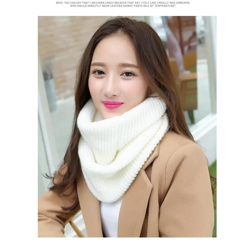Autumn-Winter Warm And Thickening Solid Color Women's Scarf Winter