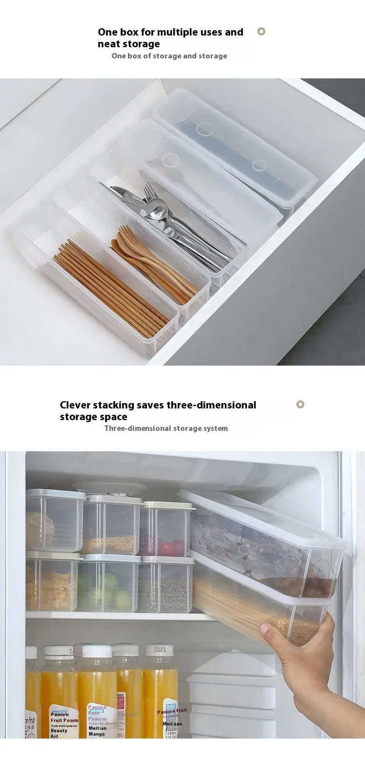 Rectangular Refrigerator Kitchen Food Grade Sealed Crisper