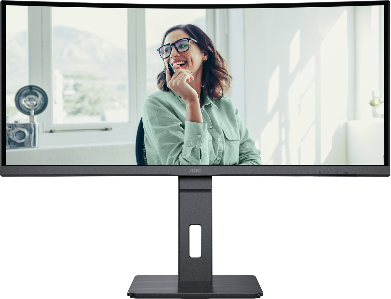 AOC CU34P3CV 34" Curved 3440x1440 4ms HDMI DP USB 100Hz Monitor