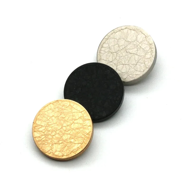 Metal Button Round Chiffon Classic Style Button