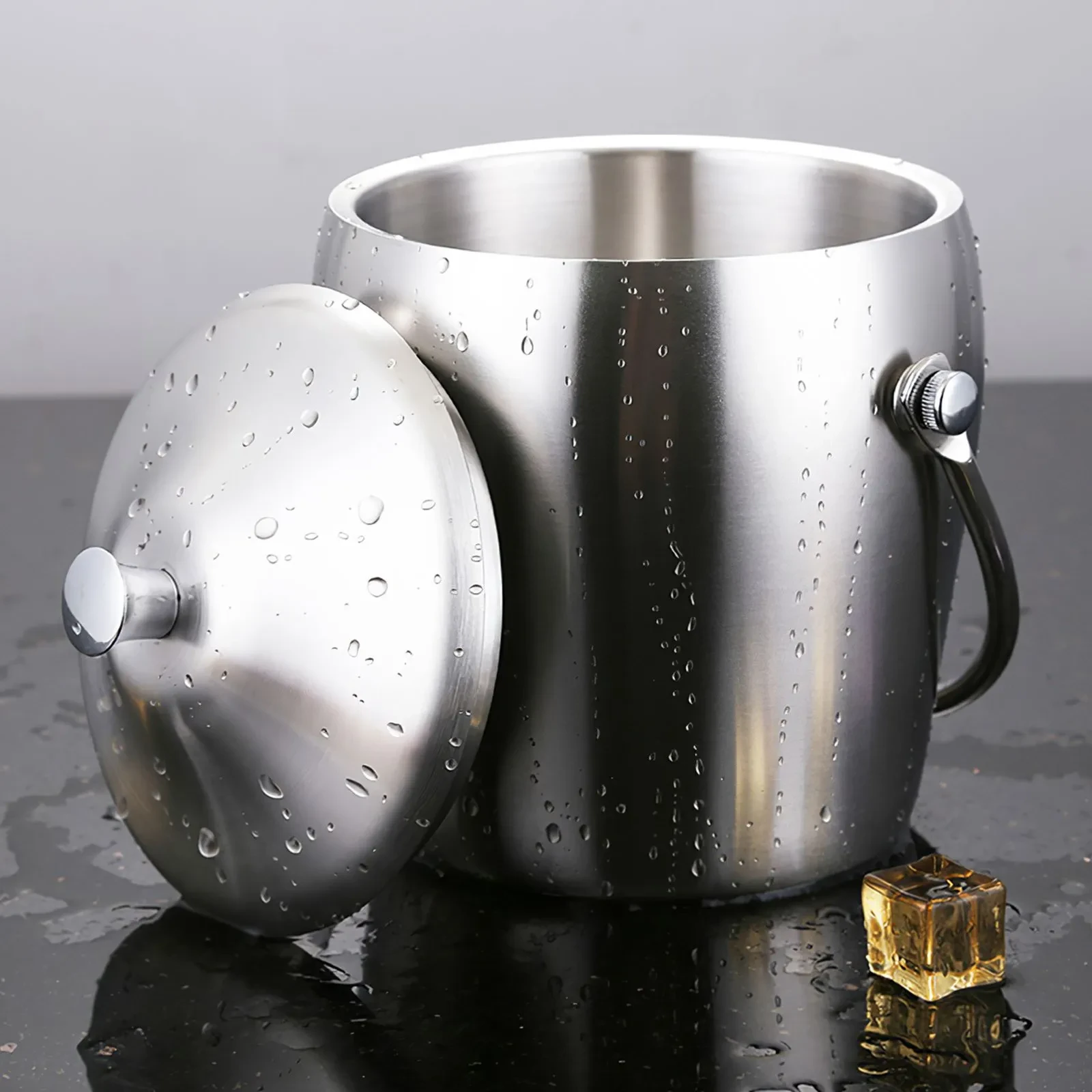 Stainless Steel Bucket With Lid