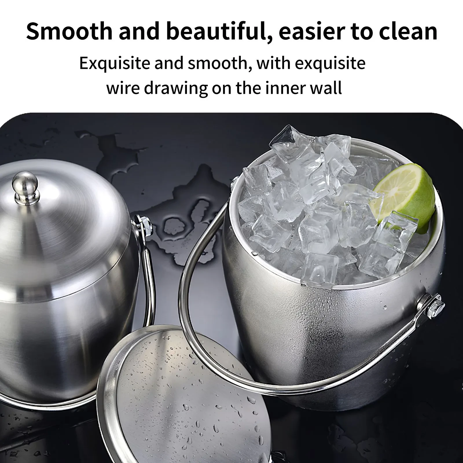 Stainless Steel Bucket With Lid