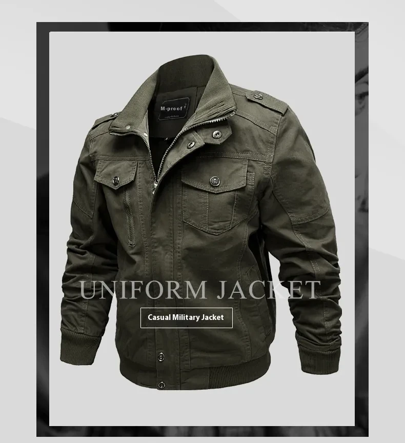 Men's Casual Cotton Tooling Plus Size Ja