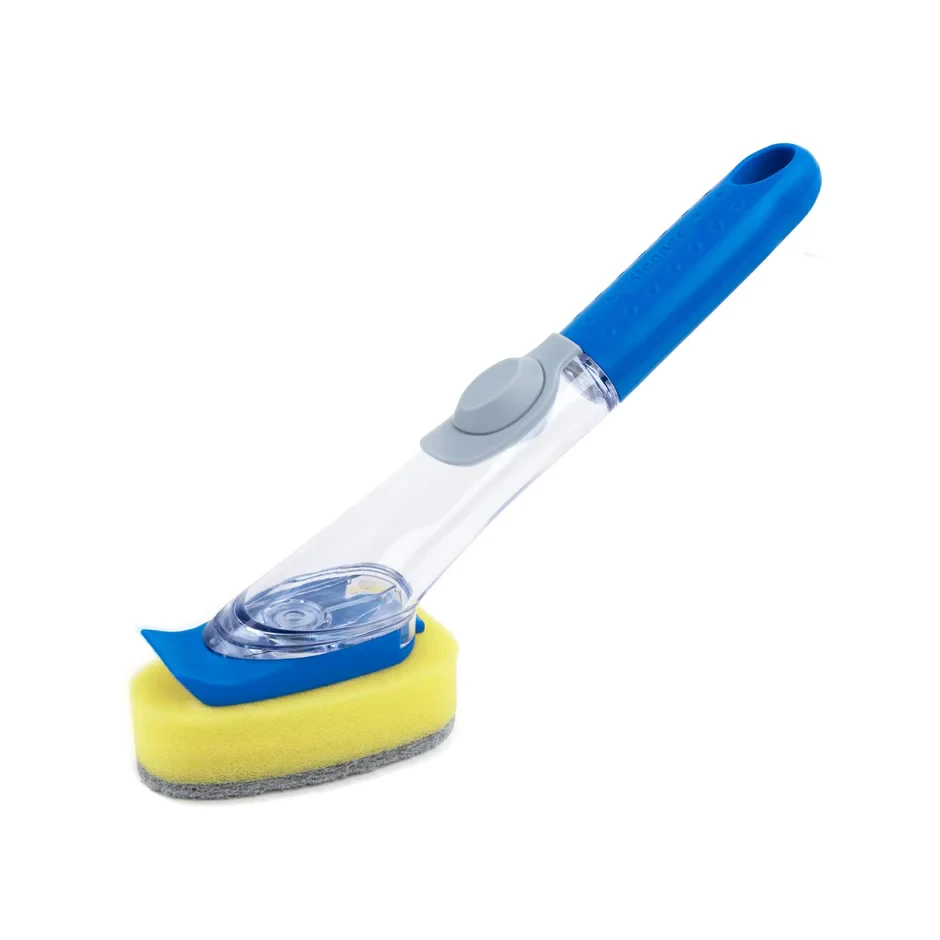 Soap-Dispensing Handle Dish Scrub Brush