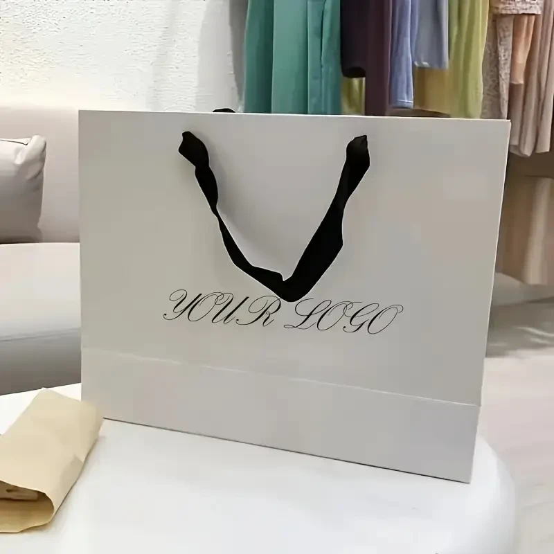 Custom Minimalist Tote Bag High-Quality Paper Gift Bag for Customization and Versatile Packaging Solutions