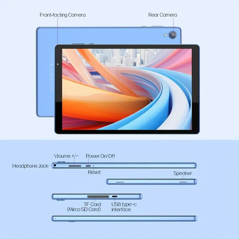 FITIFUN 10-Inch Android 14 Tablet Powerful Performance, Stunning Display, and Long-Lasting Battery for All Your Needs
