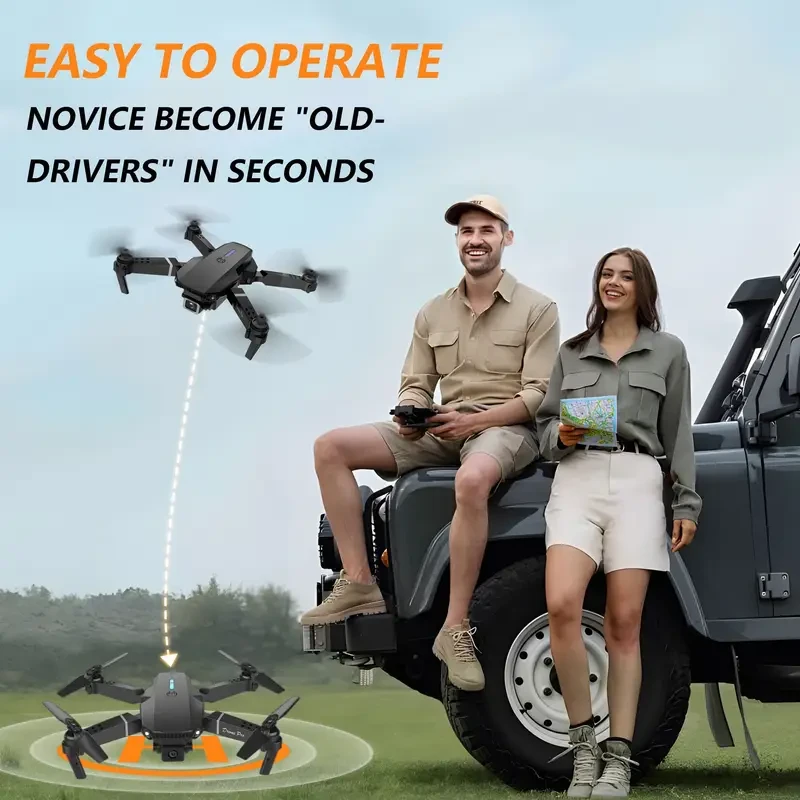 E88 Remote Control Aircraft HD Dual Camera Foldable Drone for Beginners and Enthusiasts